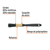 Brocha Profesional de 1/2' Mango de Plástico, Truper Expert