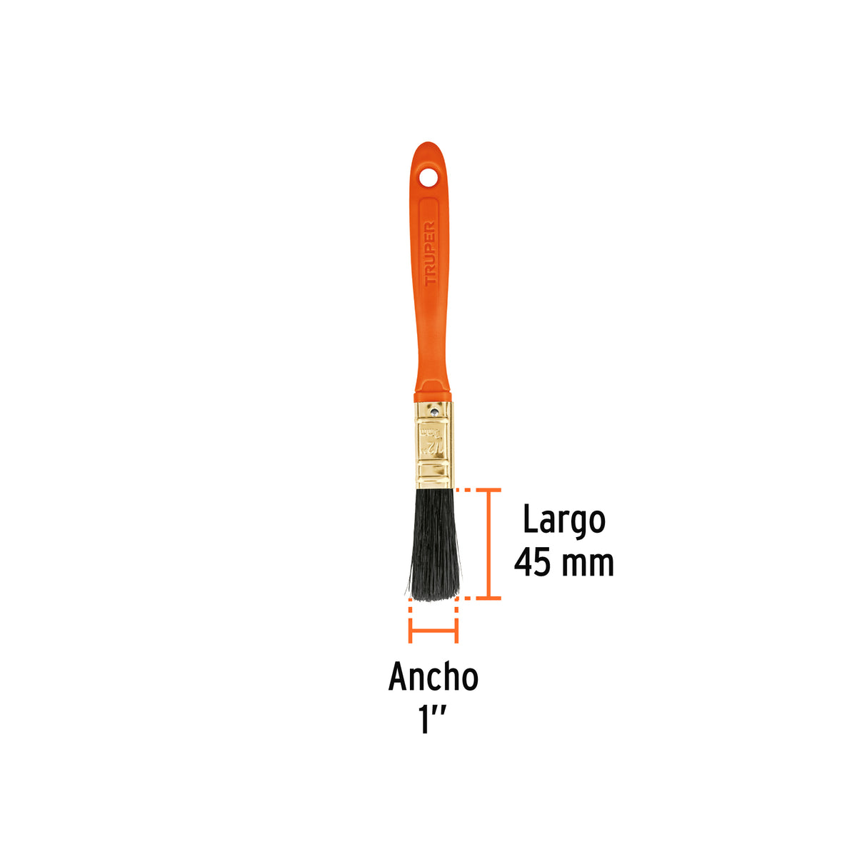 Brocha Profesional de 1/2' con Mango de Plástico, Truper