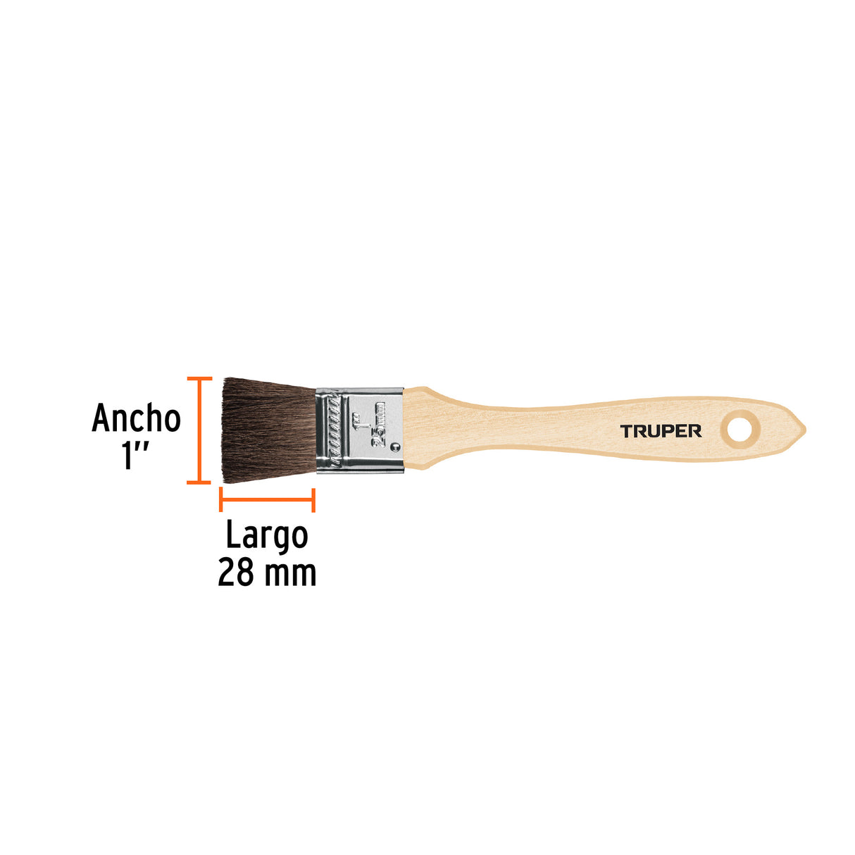Brocha Pelo de Camello de 1' con Mango de Madera, Truper