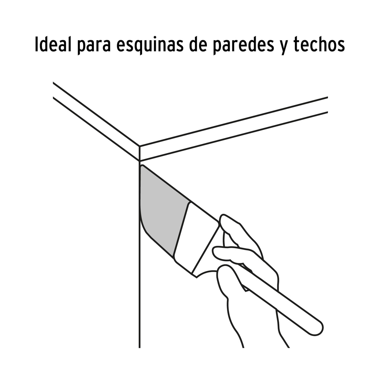Brocha Cerdas Sintéticas 3' Corte Angular, Mango de Madera