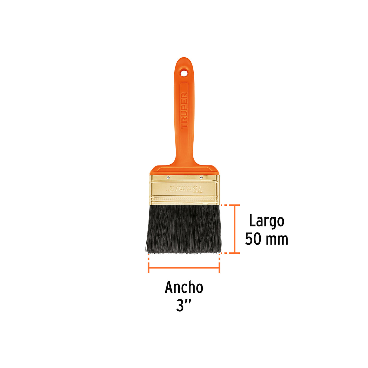 Brocha Profesional de 3' con Mango de Plástico, Truper
