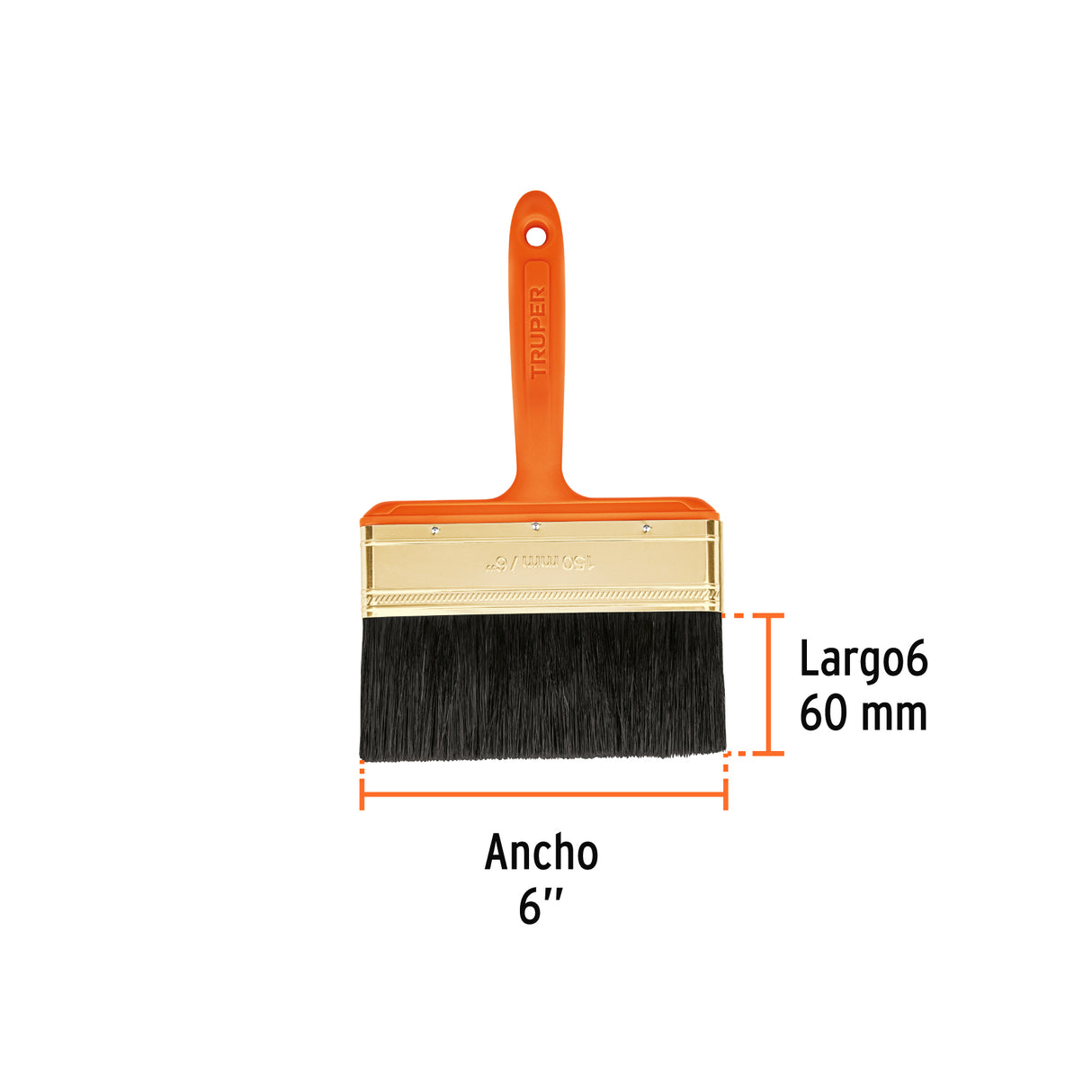 Brocha Profesional de 6' con Mango de Plástico, Truper