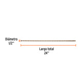 Broca SDS Plus 1/2 X 24', Truper