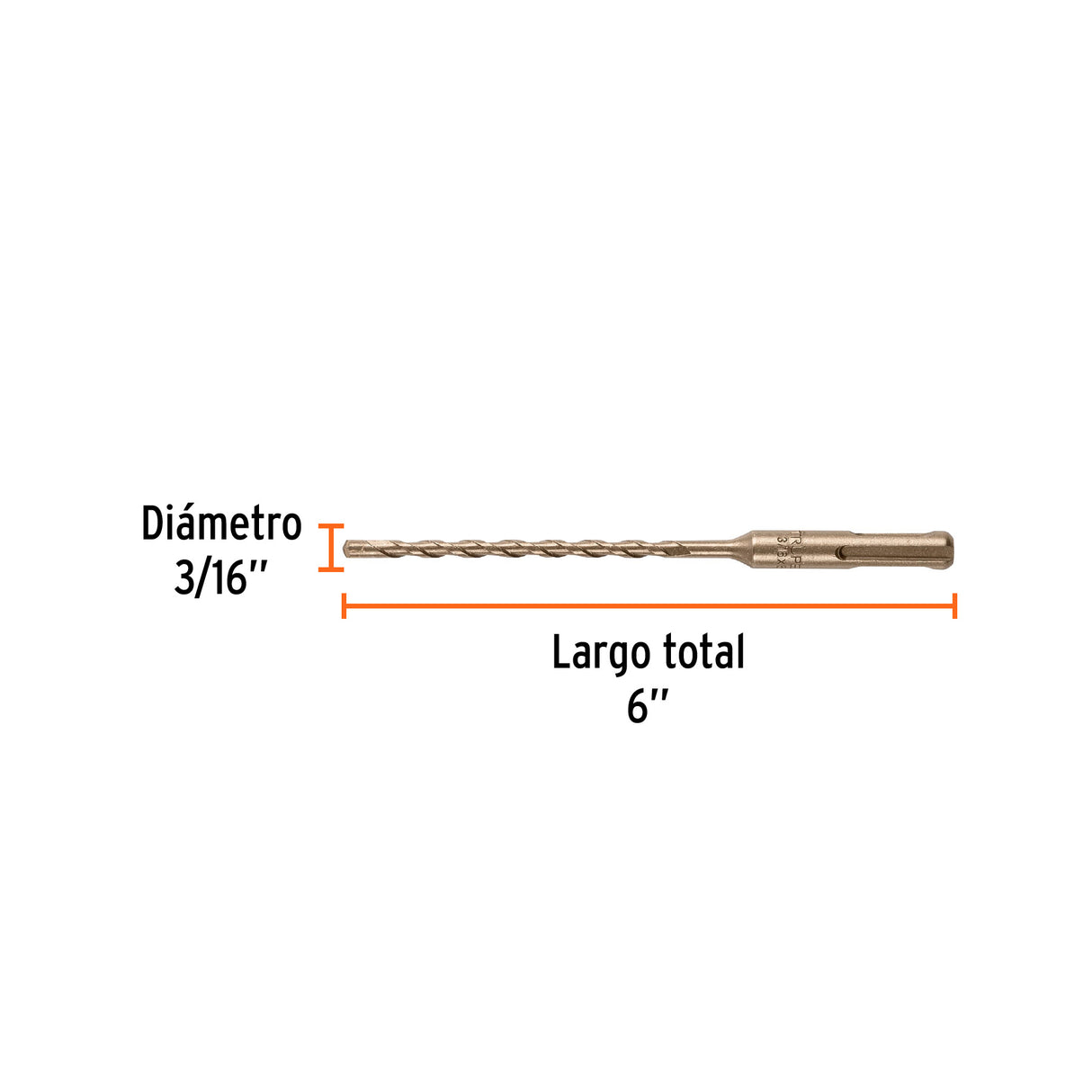 Broca SDS Plus 3/16 X 6', Truper