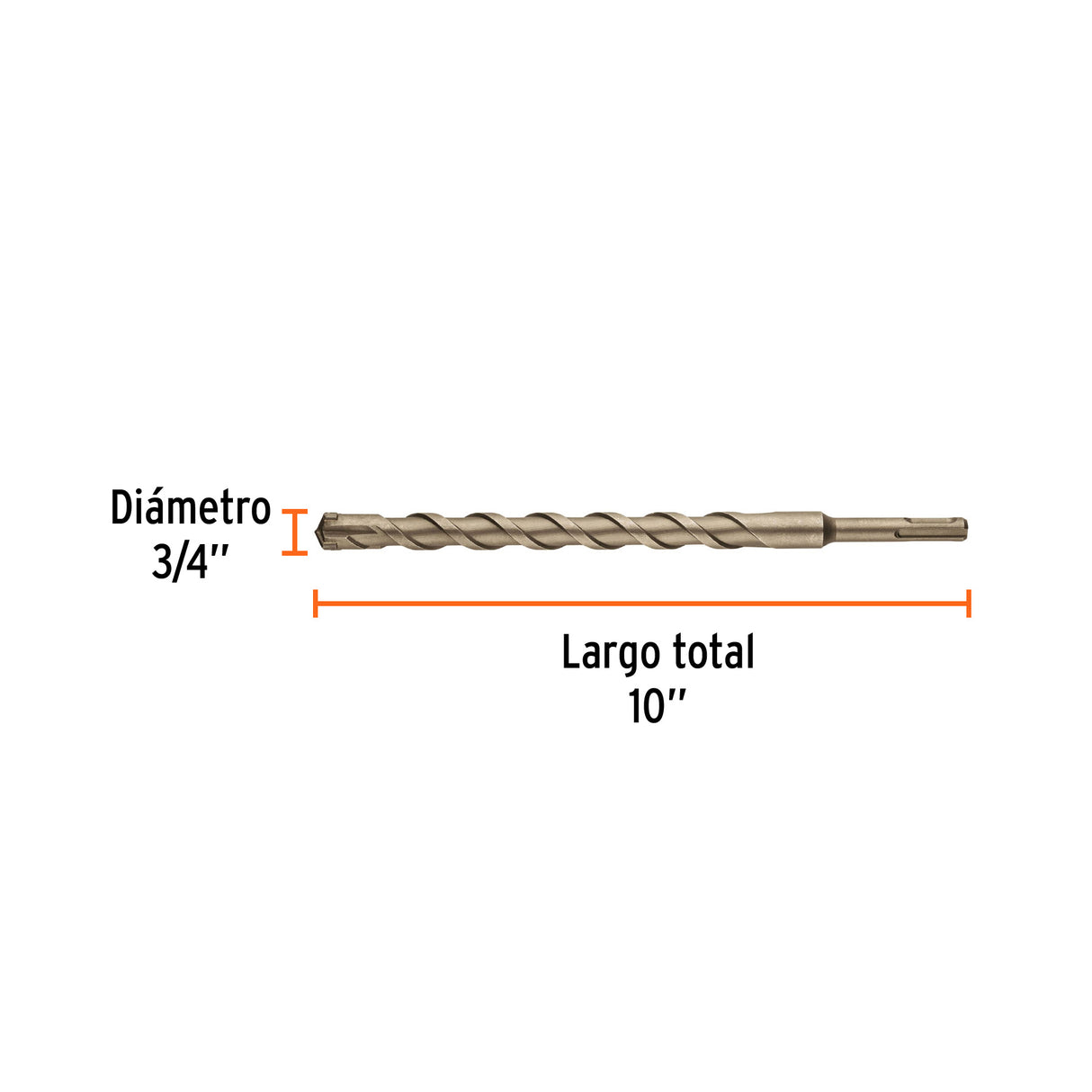 Broca SDS Plus 3/4 X 10', Truper