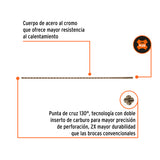 Broca SDS Plus 3/8 X 24', Truper