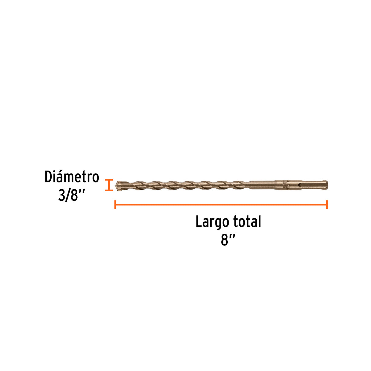 Broca SDS Plus 3/8 X 8', Truper