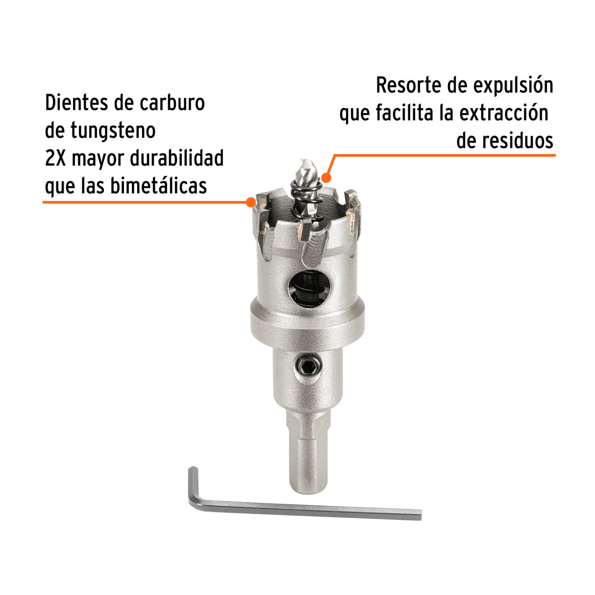 Brocasierra de Carburo de Tungsteno, 1-1/8', Truper