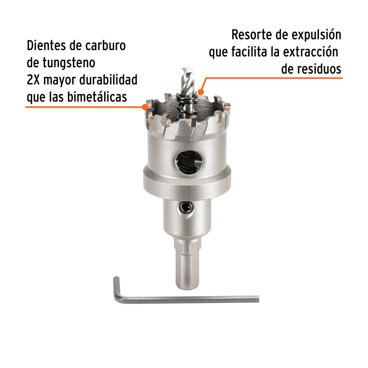 Brocasierra de Carburo de Tungsteno, 1-3/8', Truper