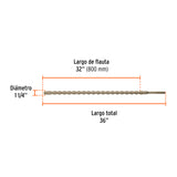 Broca SDS Ma X de 1-1/4 X 36', Truper
