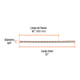 Broca SDS Ma X de 3/4 X 21', Truper