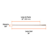 Broca SDS Ma X de 5/8 X 36', Truper