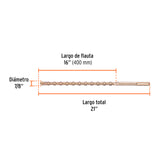 Broca SDS Ma X de 7/8 X 21', Truper