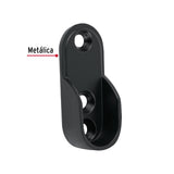 Brida Negra para Tubo Ovalado de Closet, Hermex