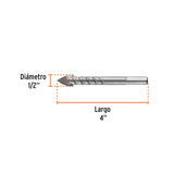Broca para Vidrio y Azulejo 1/2', Truper Expert