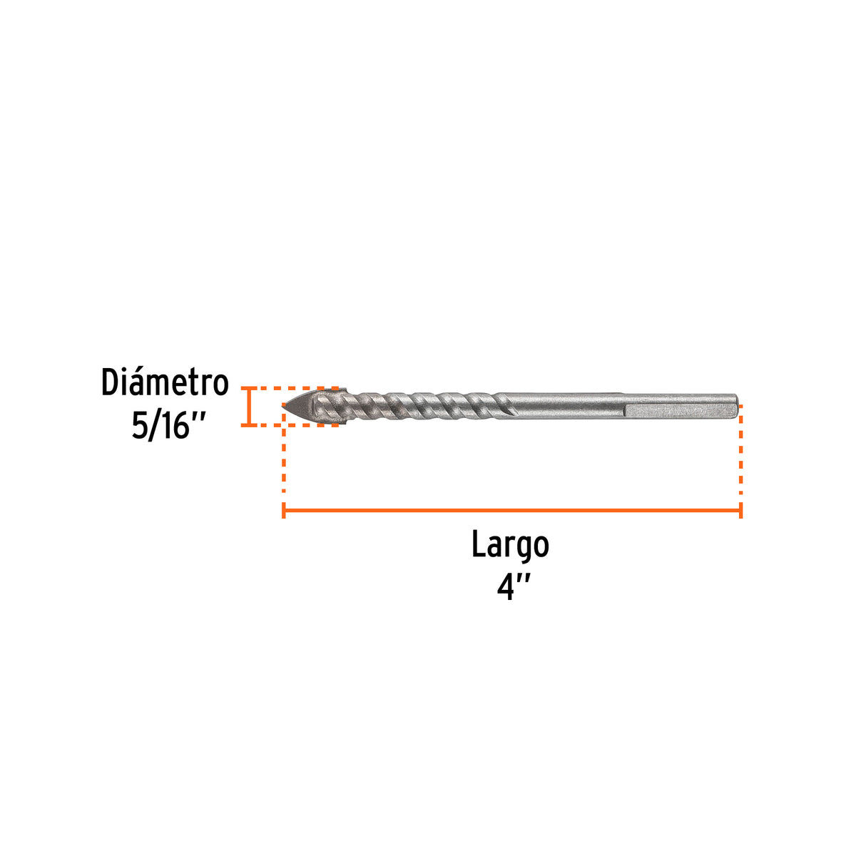 Broca para Vidrio y Azulejo 5/16', Truper Expert