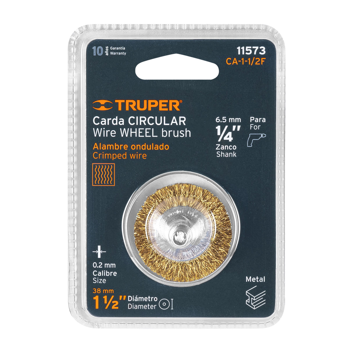 Carda Circular 1-1/2' Alambre Fino para Taladro, Truper