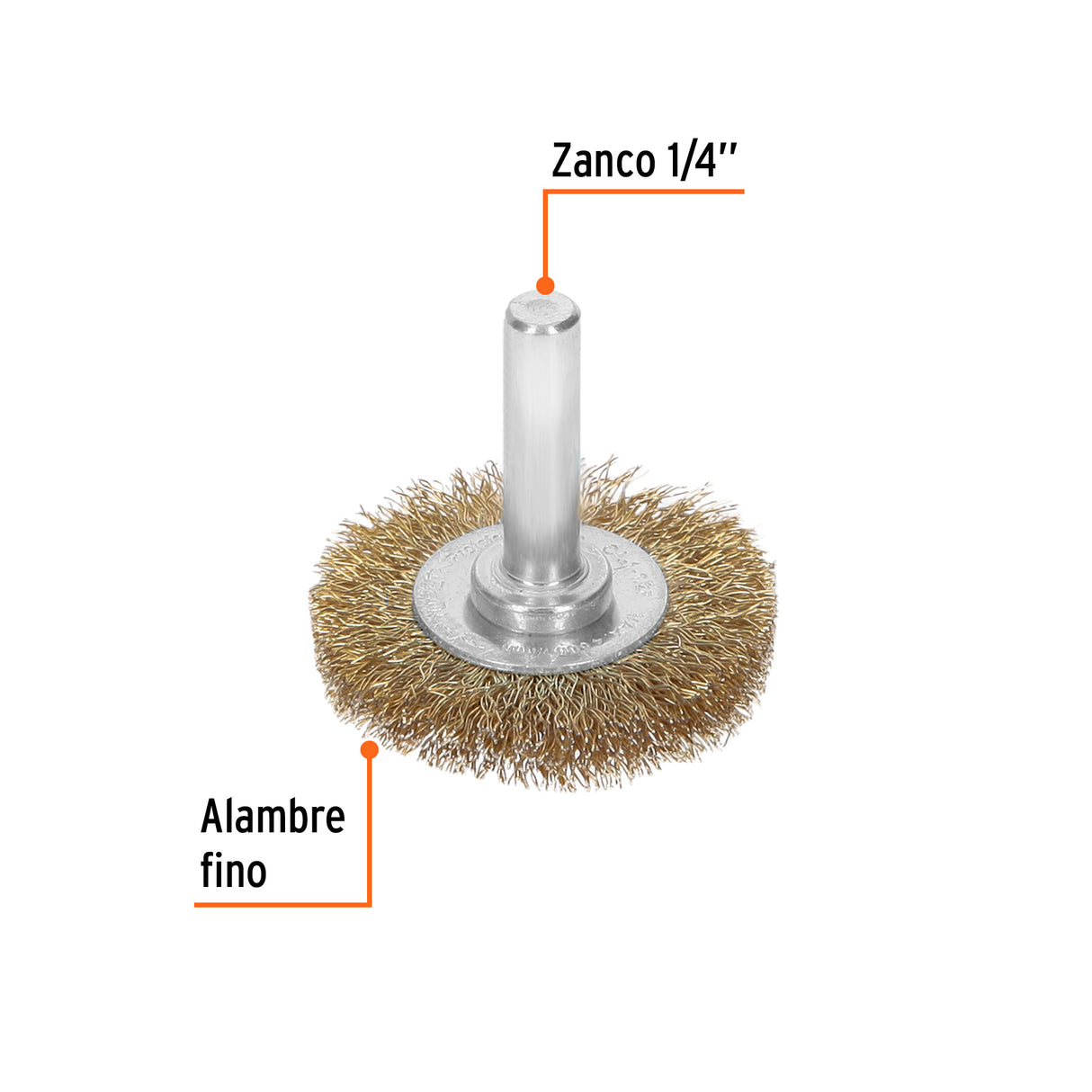 Carda Circular 1-1/2' Alambre Fino para Taladro, Truper