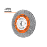 Carda Alambre Ondulado 8' X 1' para Esmeril, Truper