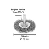 Carda Circular 2' Alambre Grueso para Taladro, Pretul