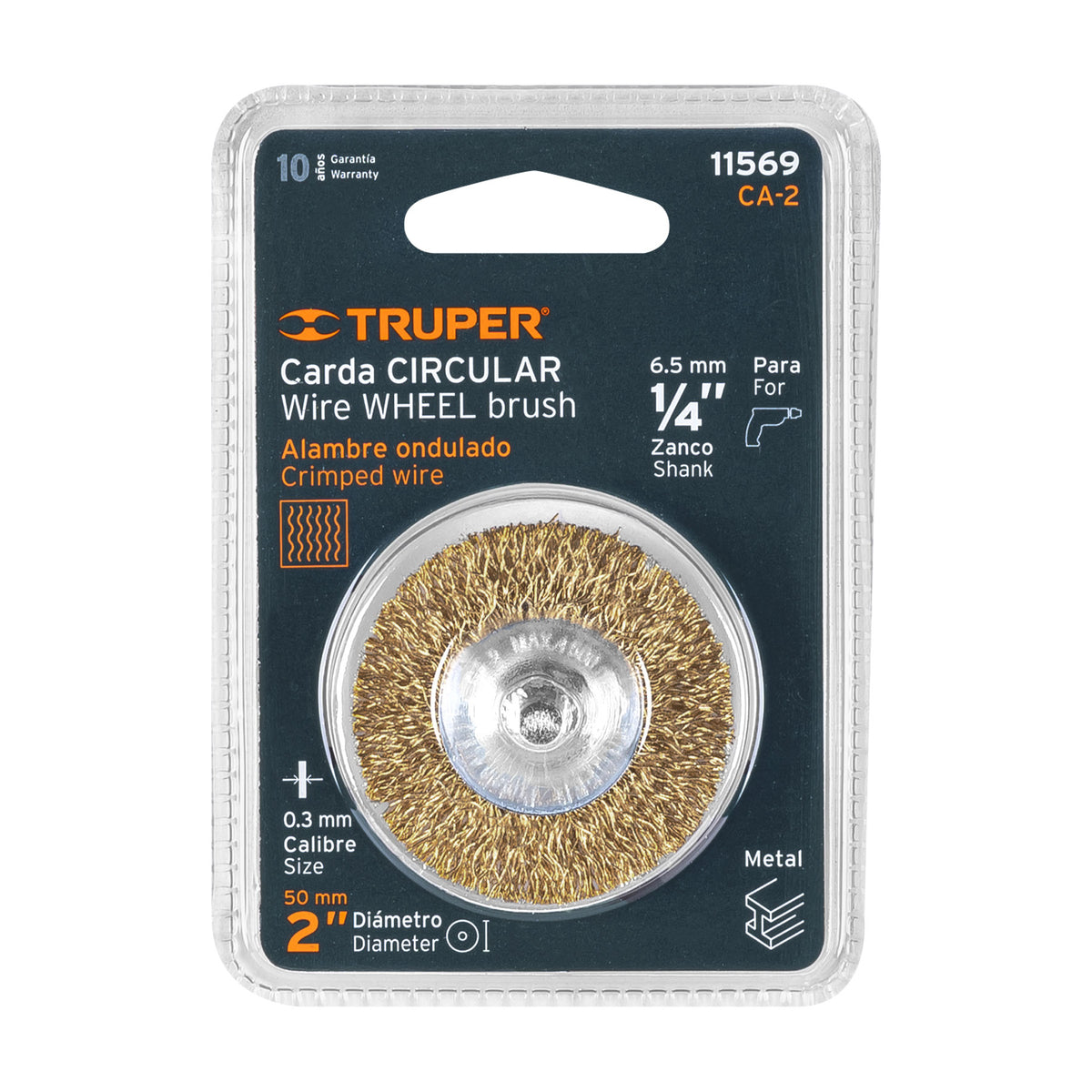 Carda Circular 2' Alambre Grueso para Taladro, Truper