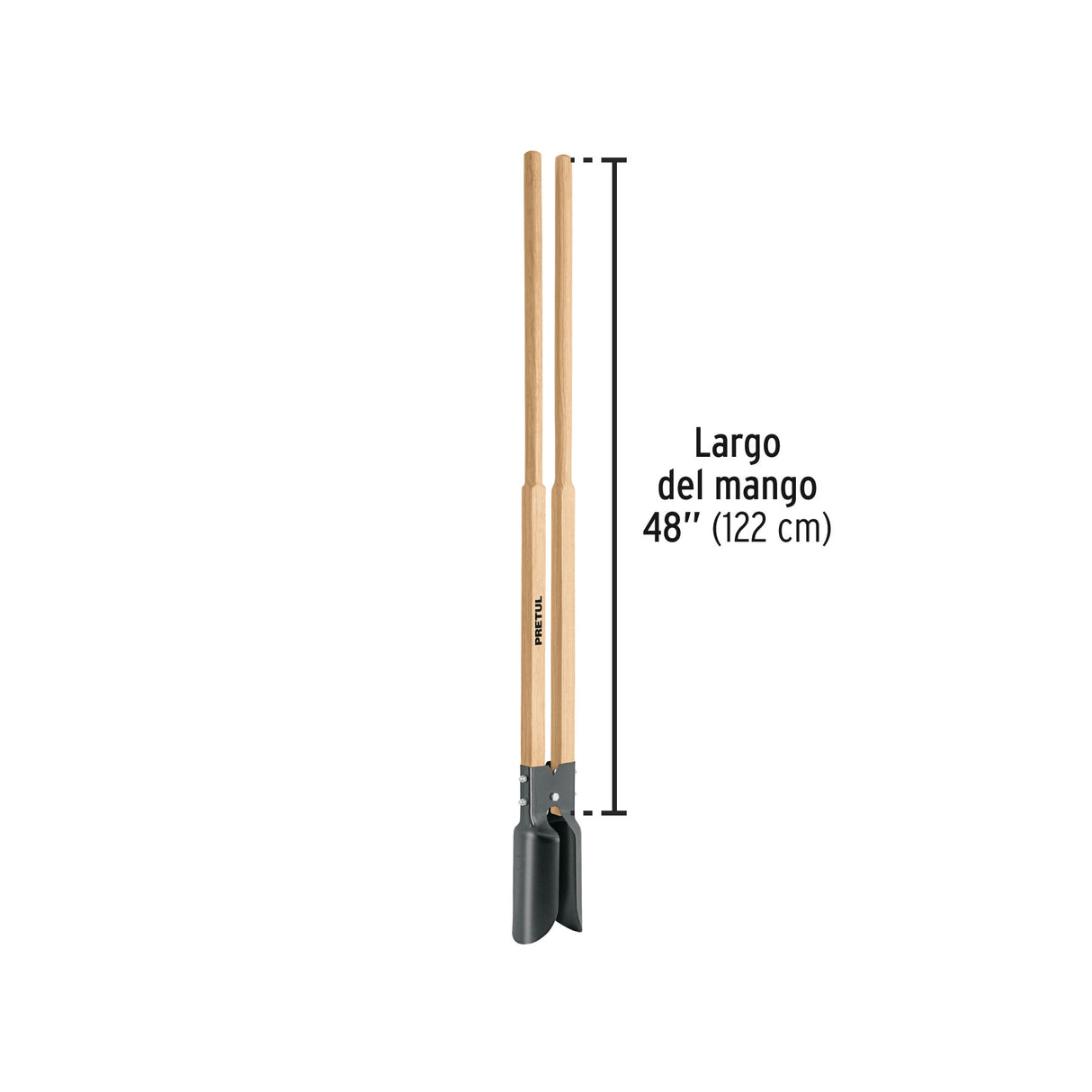 Cavador Mangos de Madera 48', Pretul