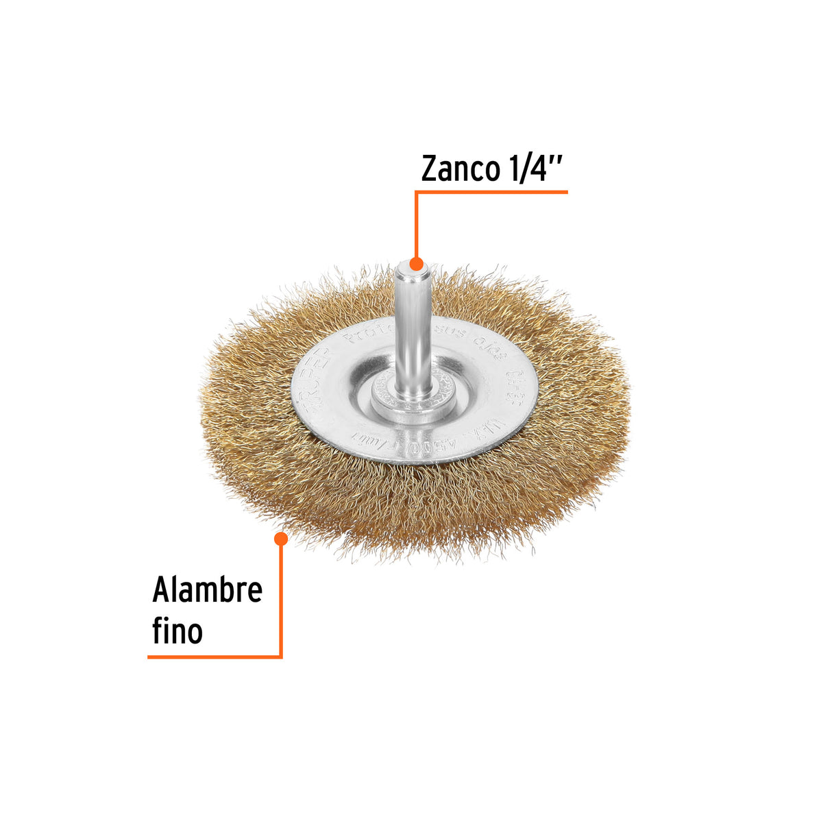 Carda Circular 3' Alambre Fino para Taladro, Truper