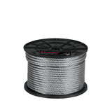 Metro de Cable Flexible 1/4' de Acero 7X19 Hilos, 75 m