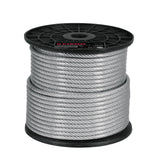 Metro Cable Flexible 1/4' Acero 7X19 Recubierto PVC, 75 m