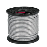 Metro de Cable Rígido 1/4' Acero 7X7 Recubierto PVC, 75 m