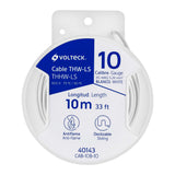 Carrete con 10 m de Cable Thhw-ls 10 AWG Blanco, Volteck