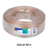 Rollo de 100 m Cable Polarizado Transparente para Bocina 22 AWG