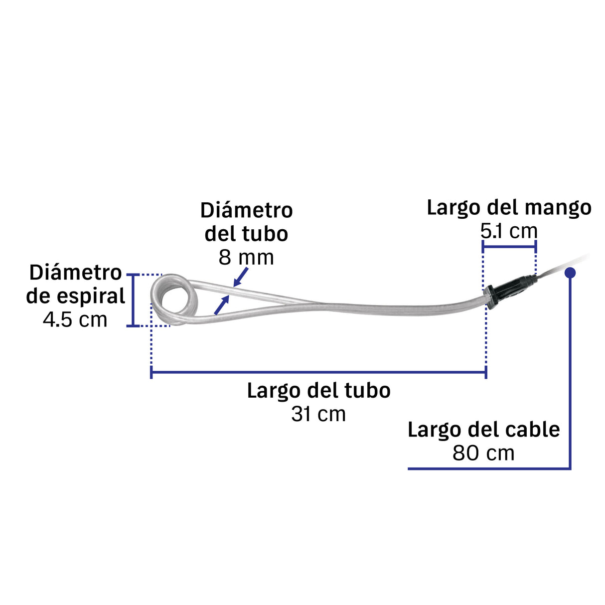 Calentador de Inmersión para Agua #10 de 38 L, 1900 W, Volteck