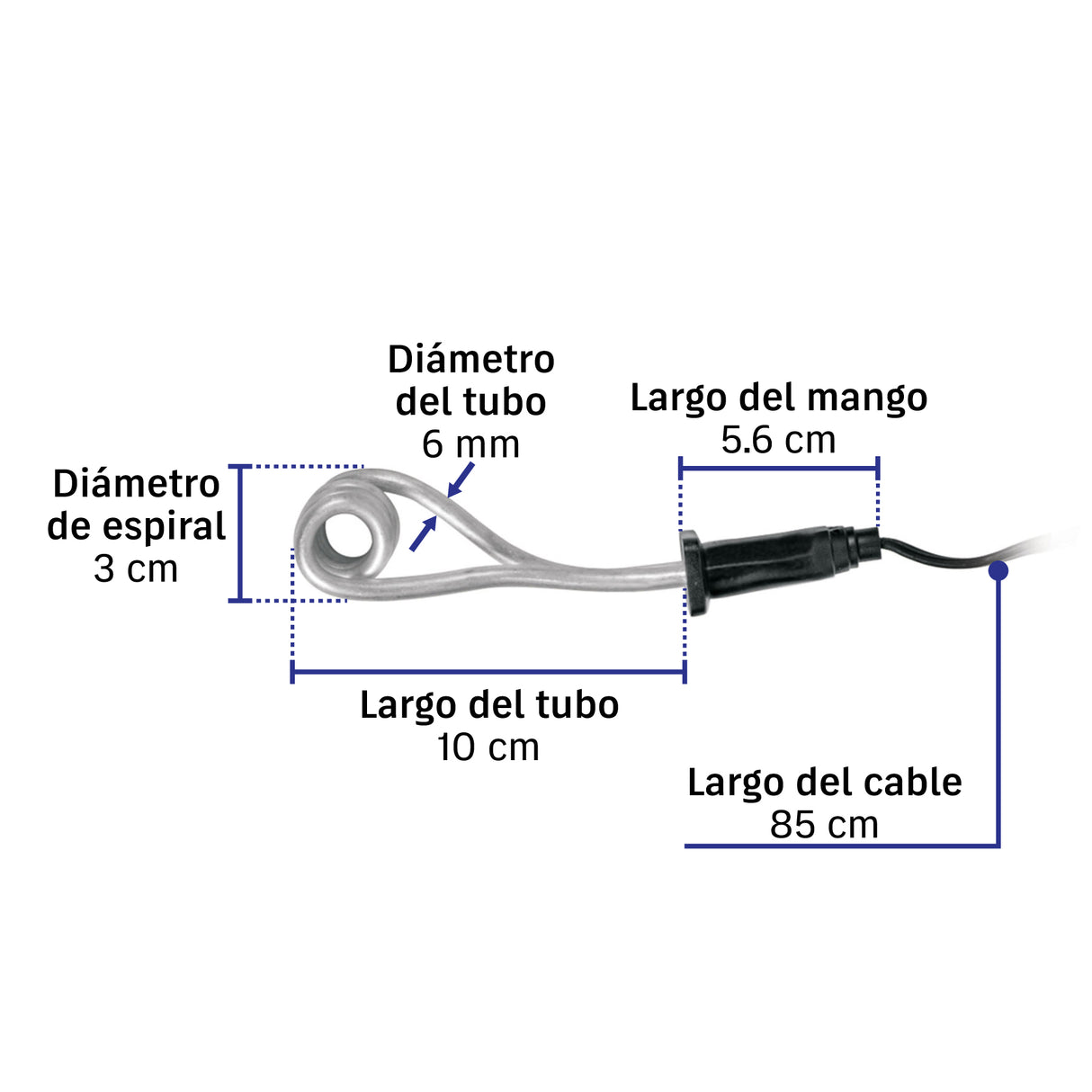 Calentador de Inmersión para Agua #1 de 8 L, 400 W, Volteck