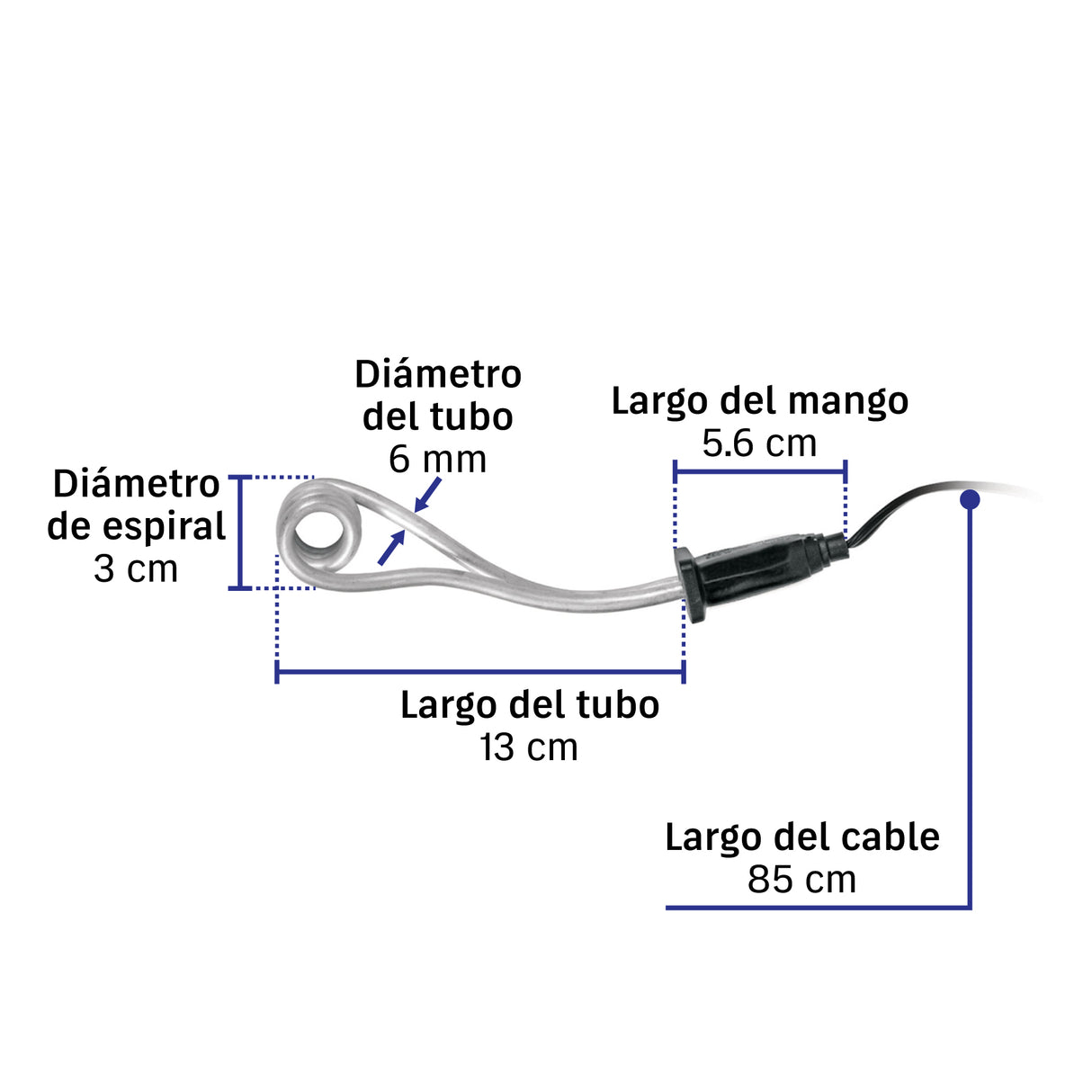Calentador de Inmersión para Agua #2 de 10 L, 500 W, Volteck