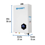 Calentador Instantáneo Modulante, 14 L, 2 Serv, Gas Lp, Foset