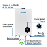Calentador Instantáneo Modulante, 16 L, 3 Serv, Gas Lp, Foset