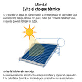 Calentador Solar de Agua, 20 Tubos, 240 L, 7 Personas, Foset