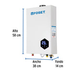 Calentador Instantáneo Modulante, 24 L, 4 Serv, Gas Lp, Foset