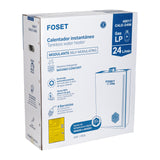 Calentador Instantáneo Modulante, 24 L, 4 Serv, Gas Lp, Foset