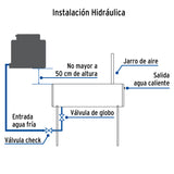 Calentador Solar de Agua, 8 Tubos, 94 L, 2 Personas, Foset