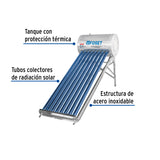 Calentador Solar de Agua, 8 Tubos, 94 L, 2 Personas, Foset