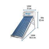 Calentador Solar de Agua, 8 Tubos, 94 L, 2 Personas, Foset