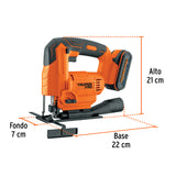 Sierra Caladora 20 V, 1 Batería 2 Ah, Truper Pro
