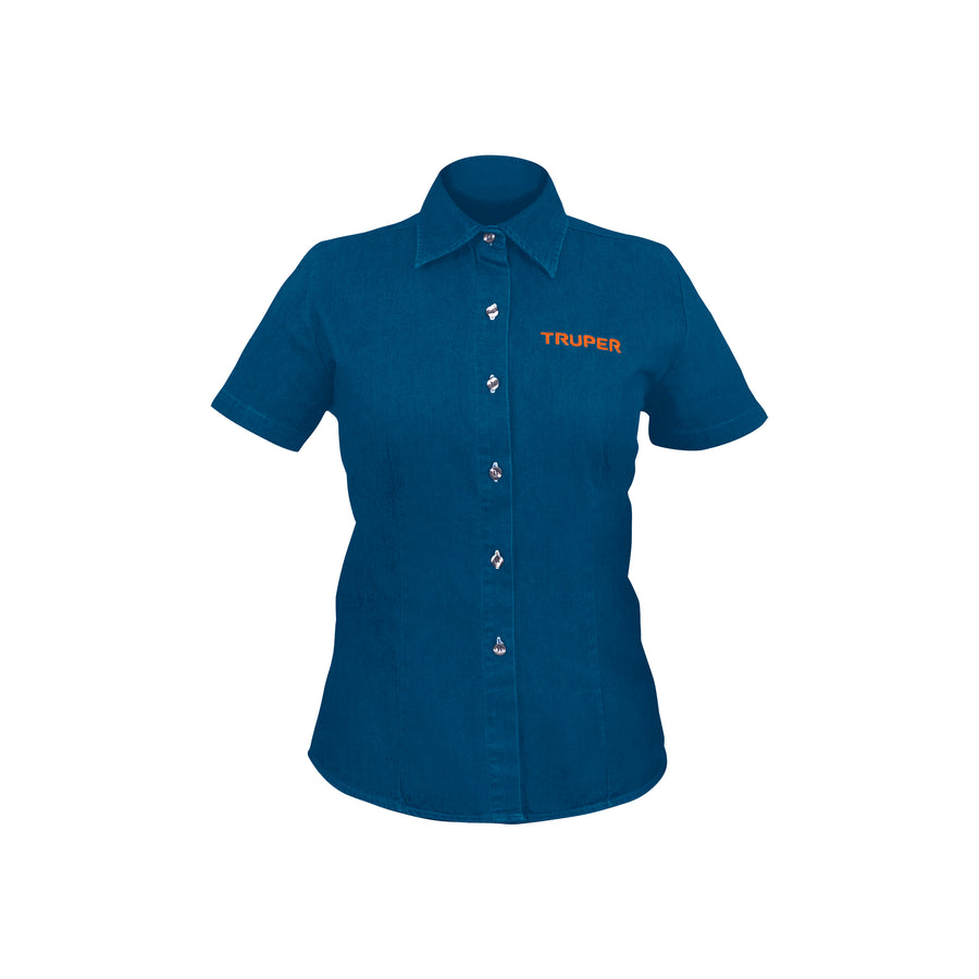 Camisa de Mezclilla Manga Corta para Mujer, g, Truper – Cadena 24