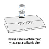 Campana Extractora 50 cm, Empotrable, Negra, Foset