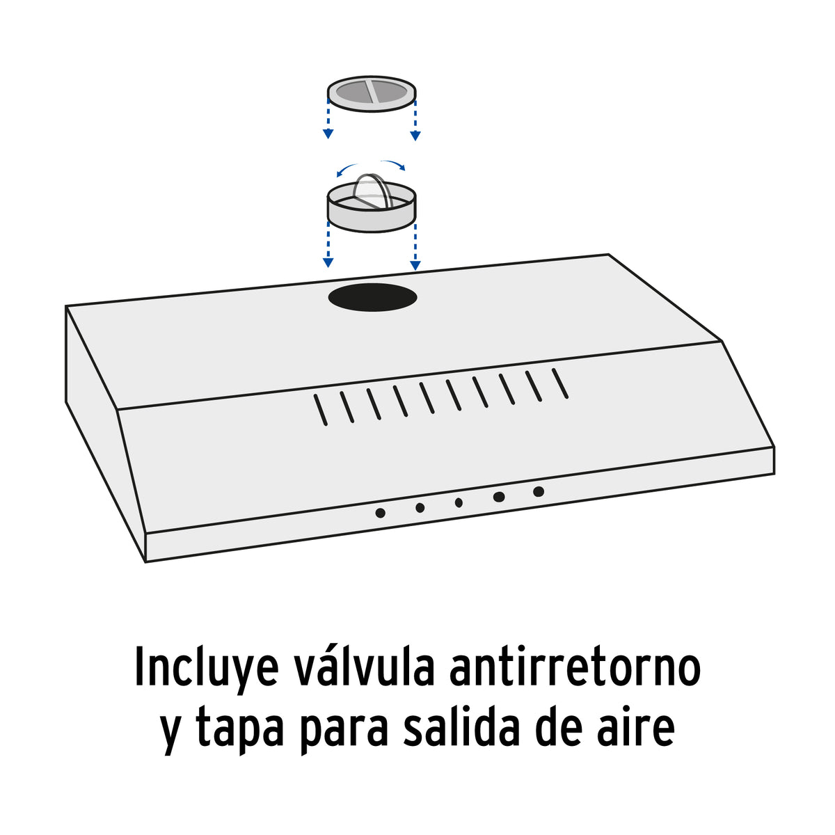 Campana Extractora 75 cm, Empotrable, Acero Inoxidable, Foset