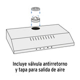 Campana Extractora 75 cm, Empotrable, Acero Inoxidable, Foset
