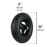 Carretilla 5.5 FT3 Roja, Neumática, Bastidor Tubular, Pretul