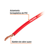 Carrete con 9 m de Cable Primario Rojo Calibre 16, Truper